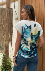 BLUSA LISBOA FLORAL FEATHERS