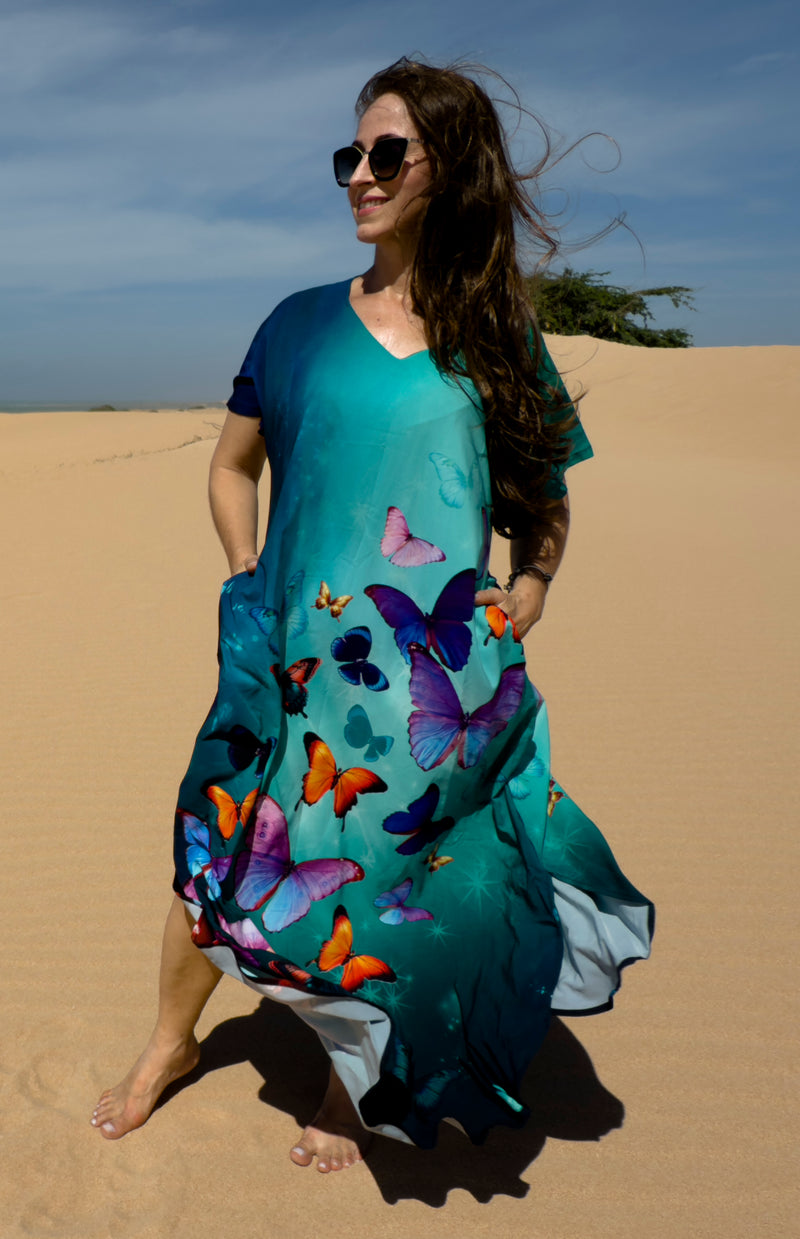 VESTIDO IGUAZU BUTTERFLIES CHARM