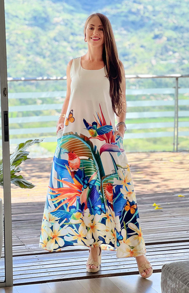 VESTIDO CHICAGO BIRDS PARADISE