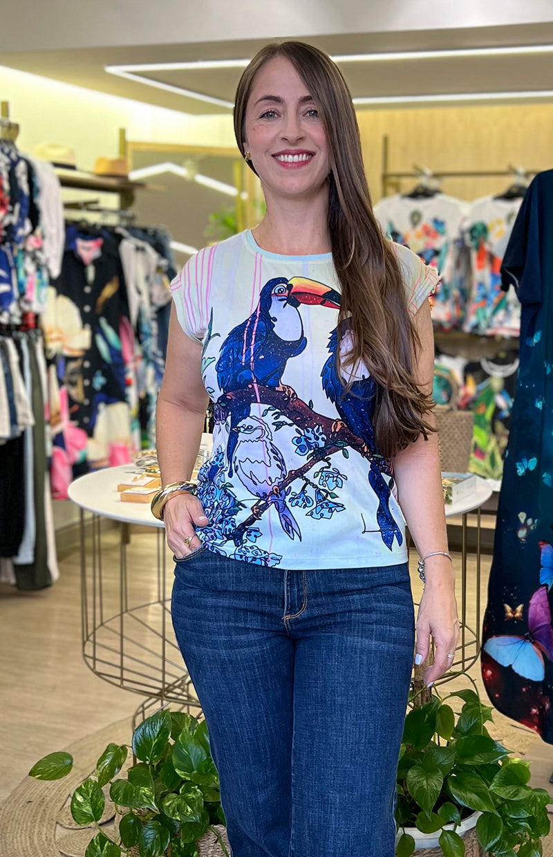 T-SHIRT CLAIRE ART TUCANES