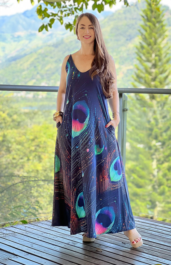 VESTIDO FLORIDA FLORIDA FEATHER BLUE