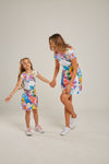 VESTIDO MADRE E HIJA NEW JUNGLE PARROT TROPICAL